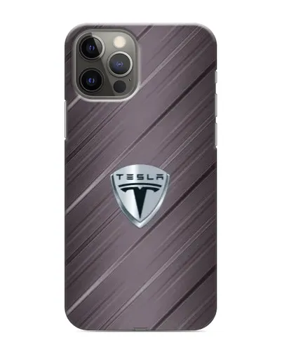Чехол для iPhone 12 Pro с картинкой «Металлическая текстура Tesla» Чехол для iPhone 12 Pro с картинкой «Металлическая текстура Tesla»