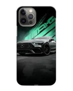 Чехол для iPhone 12 Pro с картинкой «Темный Mercedes AMG»