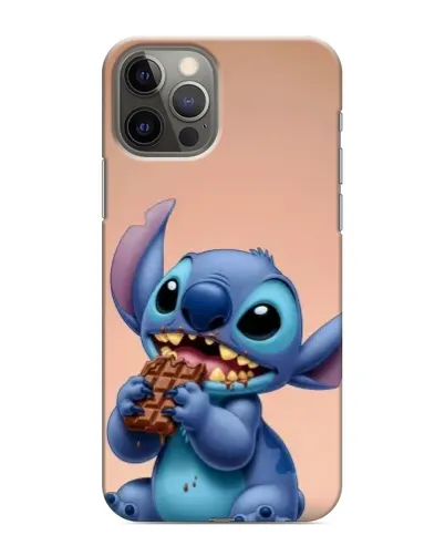 Чехол для iPhone 12 Pro с картинкой «Стич ест шоколад»