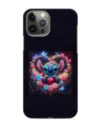 Чехол для iPhone 12 Pro с картинкой «Stitch в цветах»