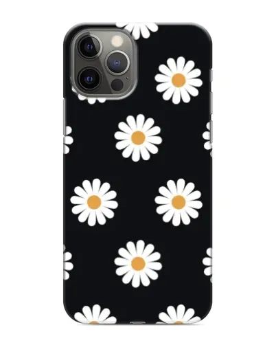 Чехол для iPhone 12 Pro с картинкой «Ромашки на черном» Чехол для iPhone 12 Pro с картинкой «Ромашки на черном»