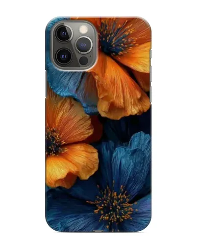 Чехол для iPhone 12 Pro с картинкой «Яркая сине-оранжевая флора» Чехол для iPhone 12 Pro с картинкой «Яркая сине-оранжевая флора»