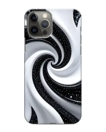 Чохол для iPhone 12 Pro з картинкою «Чорно-біла спіраль»