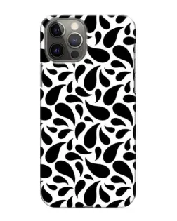 Чохол для iPhone 12 Pro з картинкою «Контрастні чорні краплі»