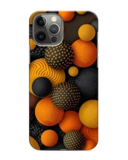 Чохол для iPhone 12 Pro з картинкою «Об'ємні помаранчеві сфери»