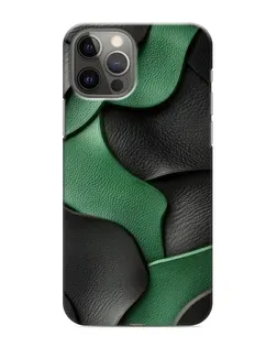 Чохол для iPhone 12 Pro з картинкою «Зелені шкіряні хвилі»