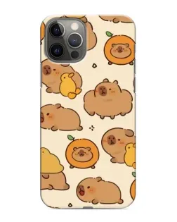 Чехол для iPhone 12 Pro с картинкой «Капибары с апельсинами» Чехол для iPhone 12 Pro с картинкой «Капибары с апельсинами»