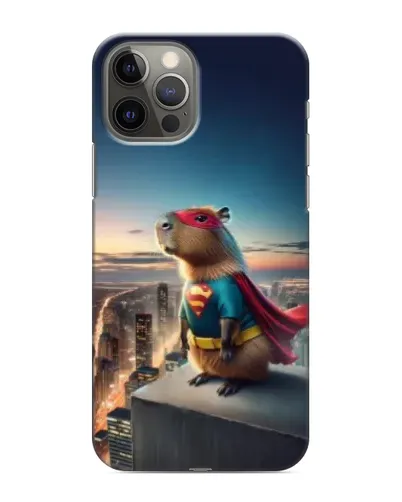 Чехол для iPhone 12 Pro с картинкой «Капи-мен супергерой» Чехол для iPhone 12 Pro с картинкой «Капи-мен супергерой»