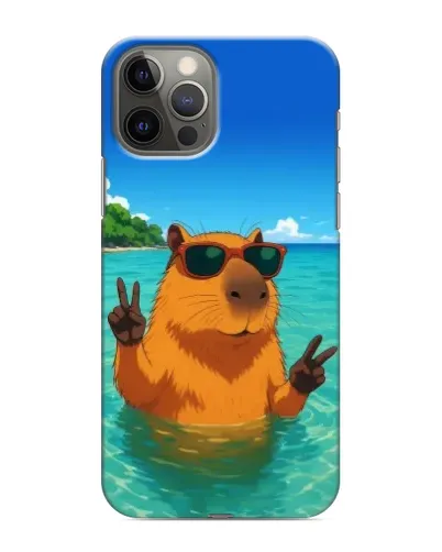 Чехол для iPhone 12 Pro с картинкой «Морская капибара» Чехол для iPhone 12 Pro с картинкой «Морская капибара»