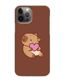 Чехол для iPhone 12 Pro с картинкой «Капибара с сердцем» Чехол для iPhone 12 Pro с картинкой «Капибара с сердцем»