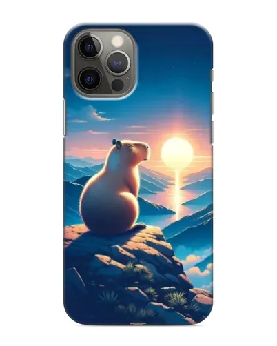 Чехол для iPhone 12 Pro с картинкой «Закат солнца с капибарой» Чехол для iPhone 12 Pro с картинкой «Закат солнца с капибарой»