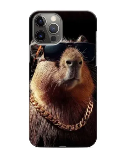 Чехол для iPhone 12 Pro с картинкой «Капибара золотая цепь» Чехол для iPhone 12 Pro с картинкой «Капибара золотая цепь»