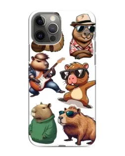 Чехол для iPhone 12 Pro с картинкой «Крутые капибары музыканты» Чехол для iPhone 12 Pro с картинкой «Крутые капибары музыканты»