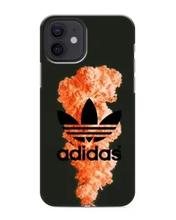 Чохол для iPhone 12 з картинкою «Помаранчевий дим Adidas»