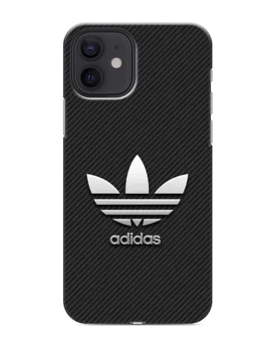 Чохол для iPhone 12 з картинкою «Adidas Карбонова текстура»