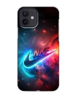 Чехол для iPhone 12 с картинкой «Огненный логотип Nike»