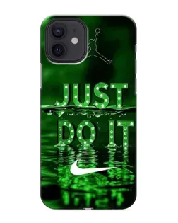 Чехол для iPhone 12 с картинкой «Зеленый неоновый Nike»