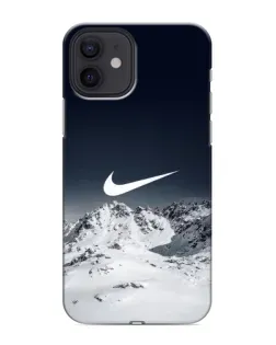 Чехол для iPhone 12 с картинкой «Nike — зимние горы»