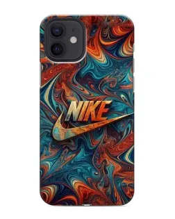 Чехол для iPhone 12 с картинкой «Nike в абстракции»