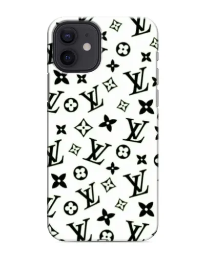 Чохол для iPhone 12 з картинкою «Монохромний хаос LV»