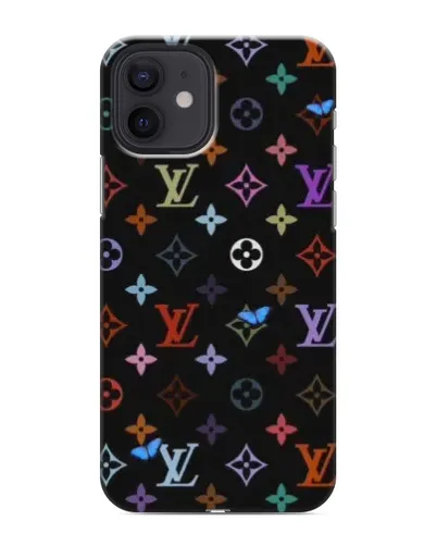 Чохол для iPhone 12 з картинкою «Кольорова монограма LV»