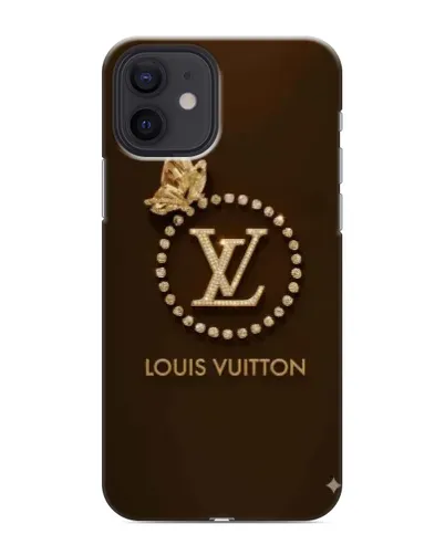 Чохол для iPhone 12 з картинкою «LV — золота печатка»