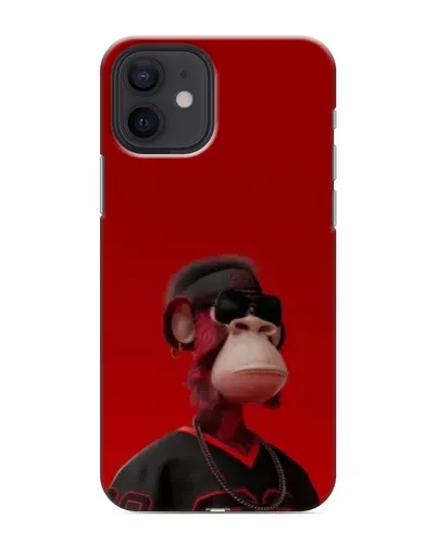 Чохол для iPhone 12 з картинкою «Bored Ape в червоному»