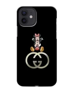 Чехол для iPhone 12 с картинкой «Минни Маус на лого»