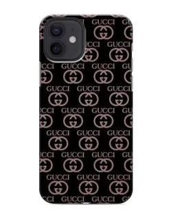 Чехол для iPhone 12 с картинкой «Классическая монограмма Gucci»