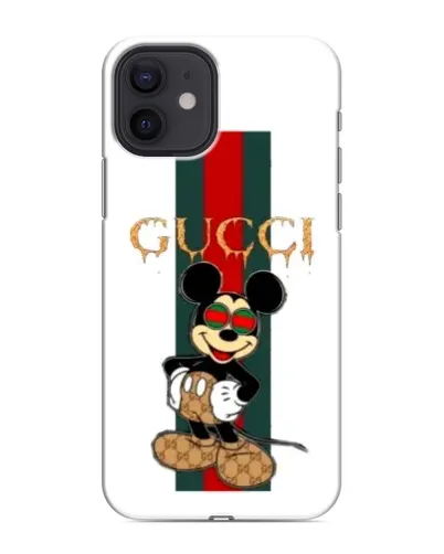 Чехол для iPhone 12 с картинкой «Микки Маус Gucci — полосы» Чехол для iPhone 12 с картинкой «Микки Маус Gucci — полосы»