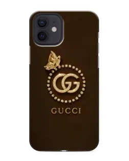 Чехол для iPhone 12 с картинкой «Gucci — золотая бабочка»