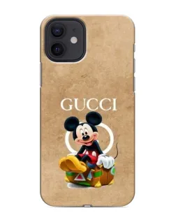 Чехол для iPhone 12 с картинкой «Микки Маус Gucci — крафт»