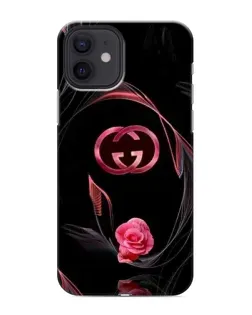 Чехол для iPhone 12 с картинкой «Gucci — неоновая роза»