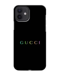 Чехол для iPhone 12 с картинкой «Gucci — неоновый минимализм»