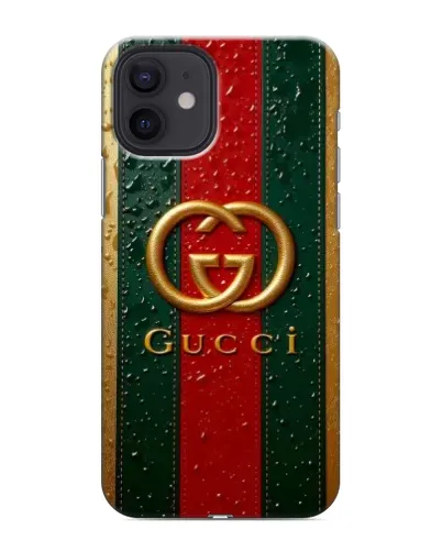 Чохол для iPhone 12 з картинкою «Gucci — фірмова смуга та золото» Чохол для iPhone 12 з картинкою «Gucci — фірмова смуга та золото»