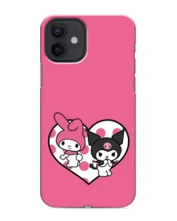 Чохол для iPhone 12 з картинкою «Kuromi та My Melody»