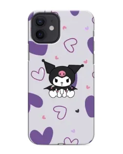 Чохол для iPhone 12 з картинкою «Kuromi та лавандові серця»