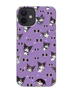 Чохол для iPhone 12 з картинкою «Kuromi — патерн»