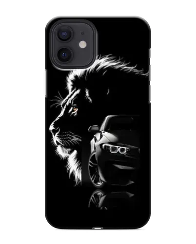 Чохол для iPhone 12 з картинкою «BMW та лев» Чохол для iPhone 12 з картинкою «BMW та лев»