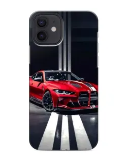 Чохол для iPhone 12 з картинкою «Червона BMW на дорозі»