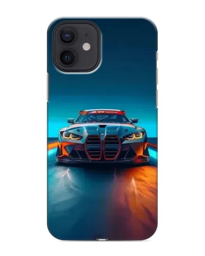 Чехол для iPhone 12 с картинкой «BMW — огни неона» Чехол для iPhone 12 с картинкой «BMW — огни неона»