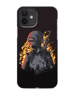 Чохол для iPhone 12 з картинкою «PUBG — вогняний силует»