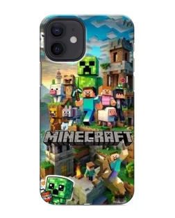 Чохол для iPhone 12 з картинкою «Замок Minecraft»
