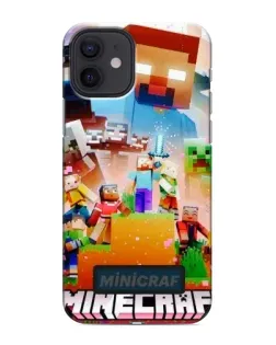 Чохол для iPhone 12 з картинкою «Minecraft герої гри»