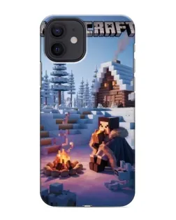 Чохол для iPhone 12 з картинкою «Зимовий Minecraft»