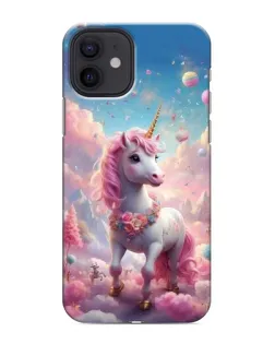 Чехол для iPhone 12 с картинкой «Единорог среди облаков»