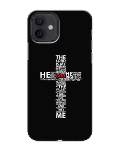 Чехол для iPhone 12 с картинкой «Текстовый крест» Чехол для iPhone 12 с картинкой «Текстовый крест»