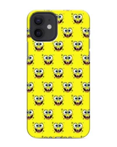 Чехол для iPhone 12 с картинкой «Паттерн Губка Боб»