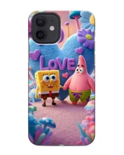 Чехол для iPhone 12 с картинкой «Губка Боб Патрик»