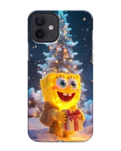 Чехол для iPhone 12 с картинкой «Рождественский Спанч Боб»